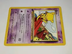 Vintage 1st Edition ABRA 49/82 Team Rocket Pokemon Card NM 🌟 Super Clean 2000 - Image 4