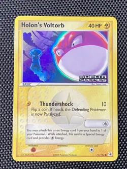 Holon's Voltorb 71/113 Reverse Holo Stamped Delta Species Pokemon Card - Image 1