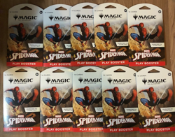 Lot of 10, Spider-Man Magic the Gathering Sealed Booster Packs MTG 14 Cards Each - Image 1