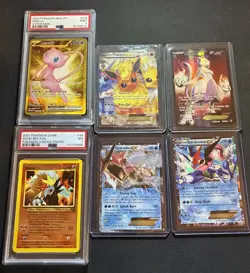 Pokemon Lot Sun & Moon/XY Cards HP Raw, PSA Ash-Greninja & Flareon Ex RC, Mew Ex - Image 1