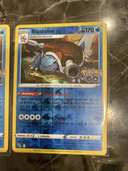 Pokemon TCG Blastoise Pokemon Go Cards Set Of 2 17/78 - Image 2