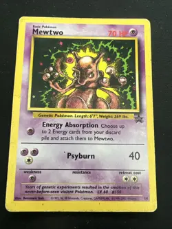 Wizards of the Coast (WotC) Black Star Promo Pokemon Card Lot: Entei & Mewtwo - Image 2