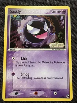 Pokemon TCG Gastly EX Legend Maker Reverse Holo Stamped 52/92 LP Excellent Card - Image 1