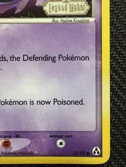 Pokemon TCG Gastly EX Legend Maker Reverse Holo Stamped 52/92 LP Excellent Card - Image 4