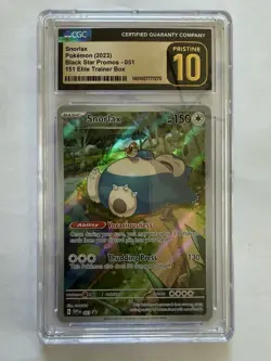 2023 Pokemon Snorlax 151 Scarlet & Violet Promo CGC Pristine 10 Trading Card TCG - Image 1