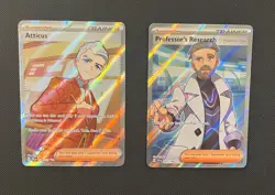 Atticus & Professor’s Research - Pokemon TCG - 2 Card Lot (Full Art Ultra Rare) - Image 1