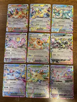 Pokemon TCG Eeveelutions EX Prismatic Evolutions - 9 CARD SET COMPLETE N/NM - Image 1