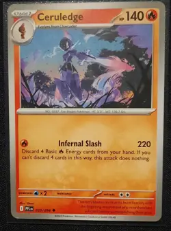 Pokemon TCG Ceruledge Phantasmal Flames 020/094 Regular Uncommon Card - Image 1