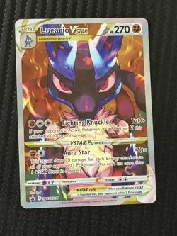 Pokemon TCG Lucario VSTAR SWSH291 Full Art Holo Black Star Promo Card - Image 1