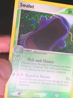 Swalot 11/100 Holo - ex Crystal Guardians Pokemon Card - DMG - Image 2