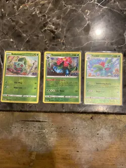 Pokemon TCG Pokemon Go Card Lot Venusaur Ivysaur and Bulbasaur NM - Image 1