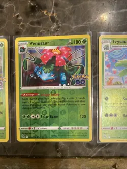 Pokemon TCG Pokemon Go Card Lot Venusaur Ivysaur and Bulbasaur NM - Image 3
