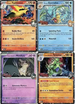 Destined Rivals Stamped Pre-Release Promo Set of 4 Cards - One Card Double Swirl - Image 1