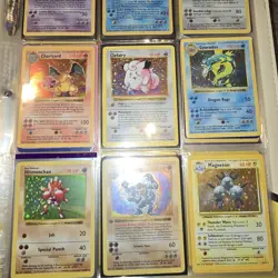 Pokemon Cards Lot Vintage 1st Edition, Base Set Shadowless Pokemon Cards - Image 1