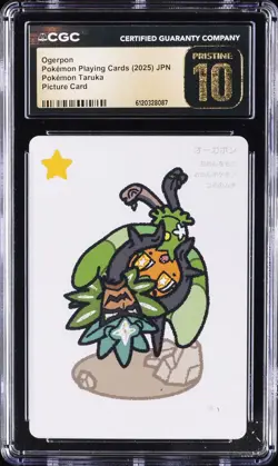 2025 POKEMON PLAYING CARDS JAPANESE OGERPON CGC 10 PRISTINE - Image 1