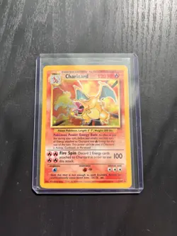 Pokemon TCG Charizard Base Set Holo Unlimited Rare Card 4/102 Heavily Played - Image 1