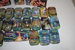 Pokemon Tin Lot of 30 Assorted Sizes Empty Metal Tin Card Storage - Image 5