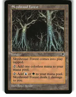 Magic the Gathering - Tempest Skyshroud Forest 326 Rare 1997 - Image 1