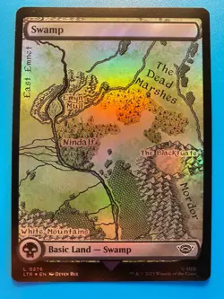 MTG 1x FOIL FULL ART Swamp 276 Universes Lord of the Rings Magic Gathering x1 NM - Image 1