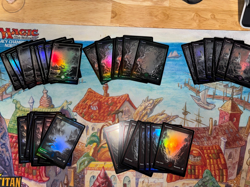 MTG - Midnight Hunt 45 FOIL BASIC LANDS - 9 OF EACH - MATCHING ART - PACK FRESH - Image 1