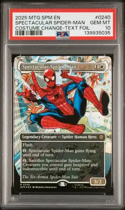 2025 MTG MARVEL'S SPIDER-MAN BORDERLESS SPECTACULAR SPIDER-MAN PSA 10 - Image 1
