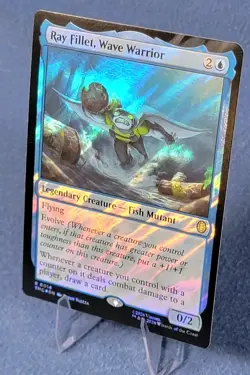 Ray Fillet, Wave Warrior - Surge Foil NM R MTG Commander: TMNT - Image 1