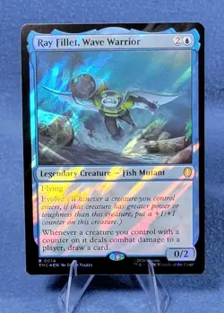 Ray Fillet, Wave Warrior - Surge Foil NM R MTG Commander: TMNT - Image 2
