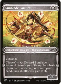 Sunblade Samurai (Showcase) (Foil) 315 MTG NM - Kamigawa: Neon Dynasty - Image 1