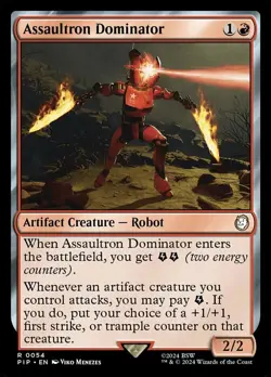 x1 Assaultron Dominator - Foil R MTG Universes Beyond: Fallout M/NM, English - Image 1