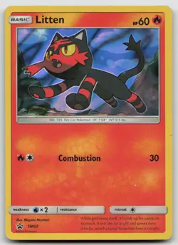 Pokemon Card Litten Promo SM Promos SM02 - Image 1