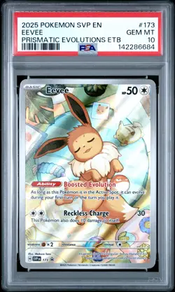 2025 POKEMON SVP EN-SV BLACK STAR PROMO #173 EEVEE PSA 10 - Image 1