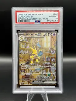 PSA 10 Alakazam SIR 201/165 Pokemon 151 Scarlet & Violet 2023 ENGLISH GEM MINT - Image 1