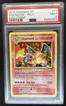 2016 Pokemon XY Evolutions Charizard Holo #11/108 PSA 9 - Image 1