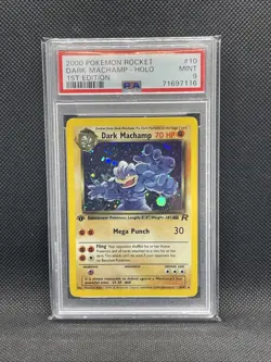 2000 POKEMON ROCKET DARK MACHAMP-HOLO 1ST EDITION PSA 9 - Image 1