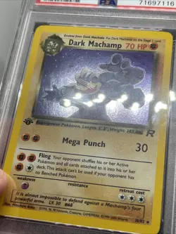 2000 POKEMON ROCKET DARK MACHAMP-HOLO 1ST EDITION PSA 9 - Image 3