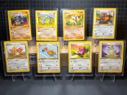 1st Ed Pokemon Base Set Lot (8) - Shadowless - NM - Never Played - Orig Owner - Image 2