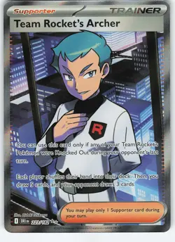 Team Rocket's Archer - 223/182 Ultra Rare Holo SV10: Destined Rivals NM Pokemon - Image 1