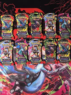 10 Each Pokemon TCG Booster Pack Hanger Booster Packs - Image 1