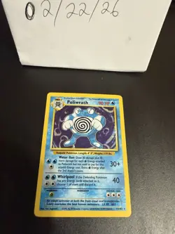 Poliwrath Base Set Pokemon TCG Card 13/102 Unlimited Holo Rare - Image 1
