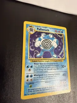 Poliwrath Base Set Pokemon TCG Card 13/102 Unlimited Holo Rare - Image 2