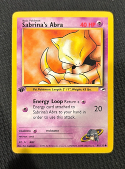 Sabrina's Abra [1st Edition] #91/132 Pokemon Gym Heroes - Image 1