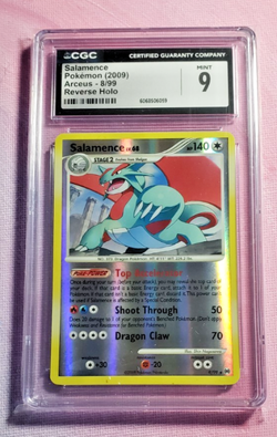 2009 Pokemon Arceus Salamence 8/99 Reverse Holo CGC 9 - Image 1