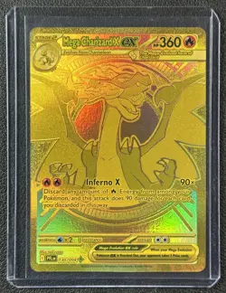 MEGA CHARIZARD X EX 2025 POKEMON PHANTASMAL FLAMES PFL EN #130/094 HYPER RARE - Image 1