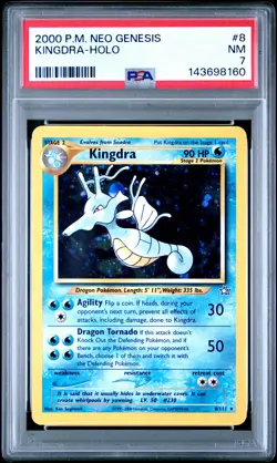 2000 POKEMON NEO GENESIS #8 KINGDRA-HOLO PSA 7 - Image 1