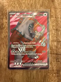 Pokemon TCG Bloodmoon Ursaluna ex 202/167 Sv06: Twilight Masquerade Holo NM - Image 1