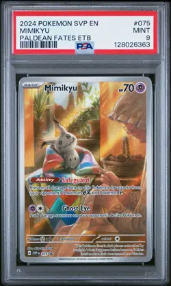 2024 POKEMON SVP EN-SV BLACK STAR PROMO #075 MIMIKYU PSA 9 - Image 1