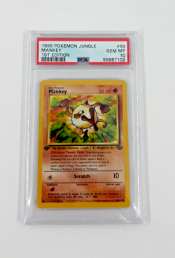 Mankey 55/64 Jungle Regular 1st Edition 1999 Pokemon PSA 10 - Image 1
