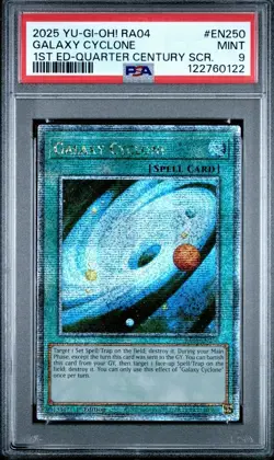 PSA 9 Galaxy Cyclone | 1st Edition Quarter Century Stampede | QCSR | YU-GI-OH! - Image 1