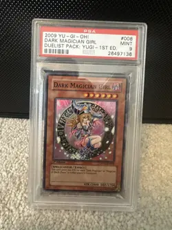 Yugioh Dark Magician Girl 1st Edition PSA 9 DPYG-EN008 - Image 1
