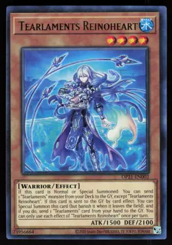 Tearlaments Reinoheart OP21-EN002 Ultimate Rare NO TEXTURE ERROR Yu-Gi-Oh #1 - Image 1
